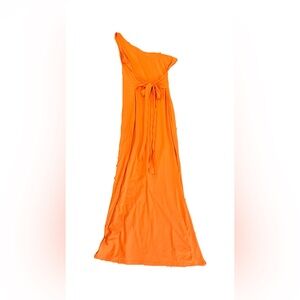 Vibrant Orange Maxi Dress